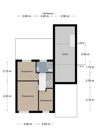 Floorplan - Bombaard 12, 6351 MB Bocholtz